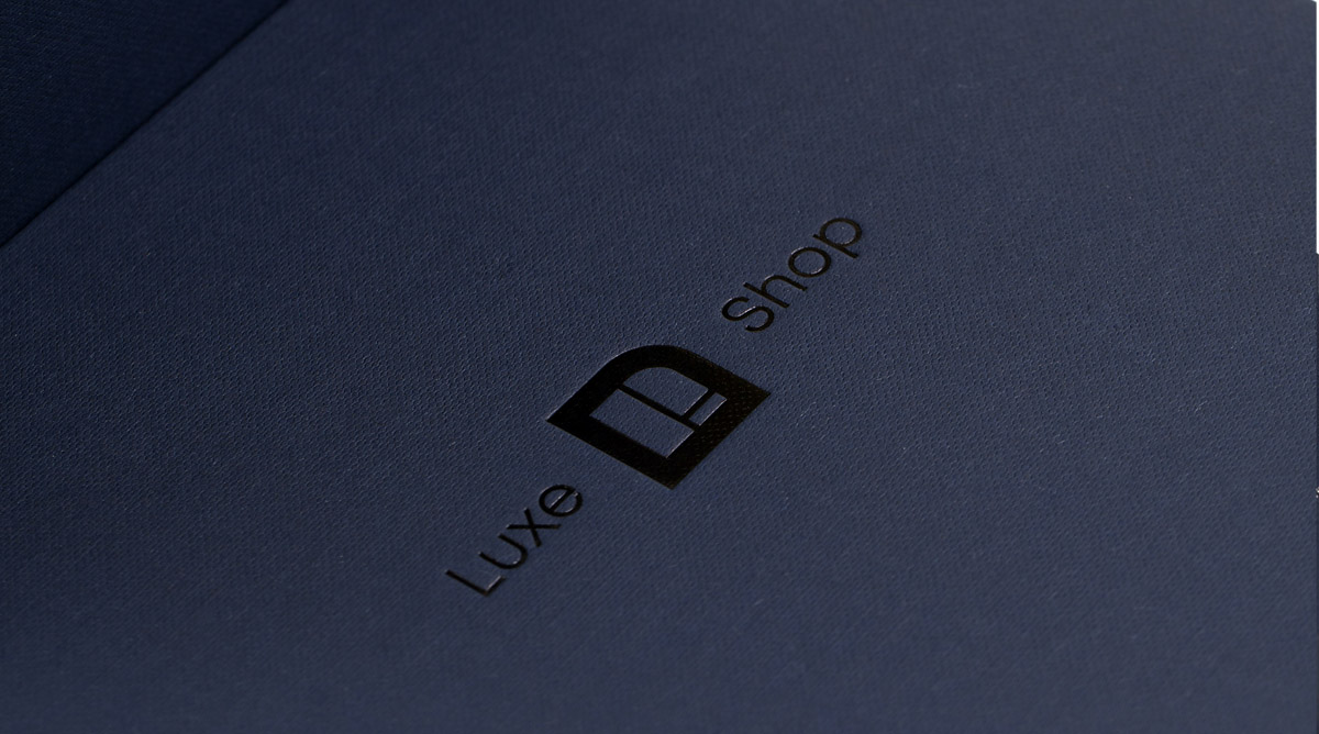 Colorplan Imperial Blue Buckram and black hot foil Colorplan Imperial Blue Buckram and black hot foil