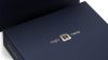 Colorplan Imperial Blue Buckram and gold hot foil Colorplan Imperial Blue Buckram and gold hot foil