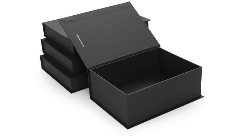 black paper euler classic book style box with magnets