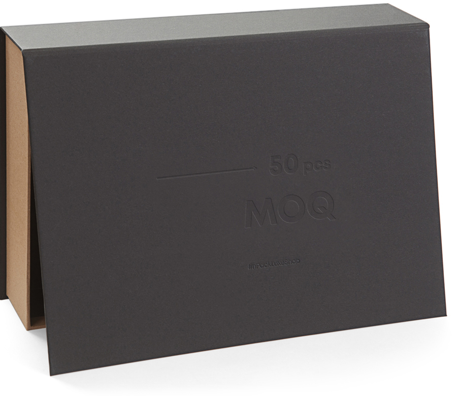premium rigid box in impressive combination of Koehler Brilliant Black and SH Recycling papers handcrafted in Europe