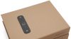 Black Bowston and SH Recycling box with antique gold rivets and black gloss hot foil branding Black Bowston and SH Recycling box with antique gold rivets and black gloss hot foil branding
