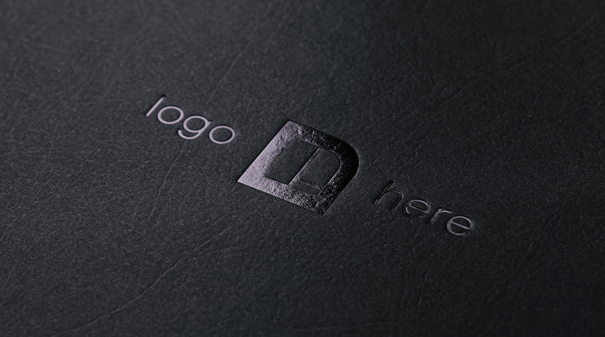 Colorplan Ebony black leather luxury box black foil