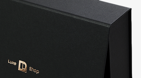 Colorplan Ebony black leather luxury box black