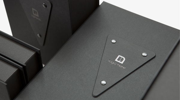 Exclusive Rigid Presentation Black Box in Colorplan Ebony Silkweave