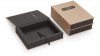 Premium presentation book style box with magnets Koehler Brilliant Black and SH Recycling paper customizable branding ribbon pull Premium presentation book style box with magnets Koehler Brilliant Black and SH Recycling paper customizable branding ribbon pull