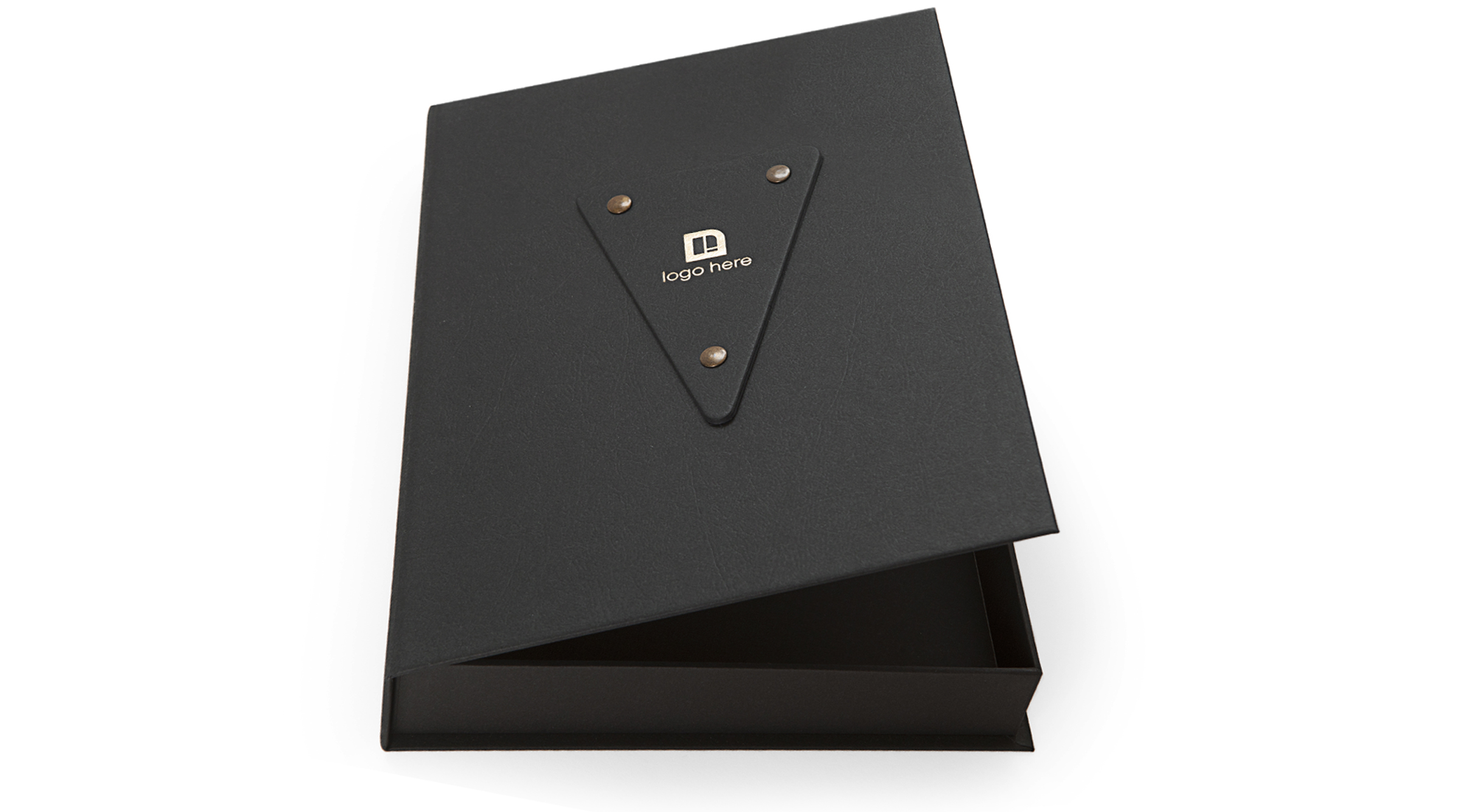 black luxury magnetic box in Colorplan Ebony Leather structured paper black luxury magnetic box in Colorplan Ebony Leather structured paper