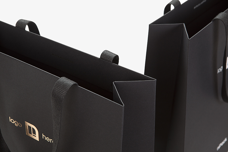 100 percent recyclable black koehler paper ribbon bag