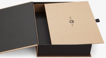 black and kraft box with interior lid thumb