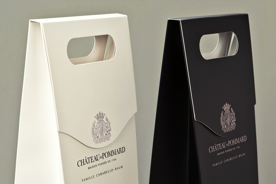 custom shaped luxury paper bags for 1 or 3 bottles