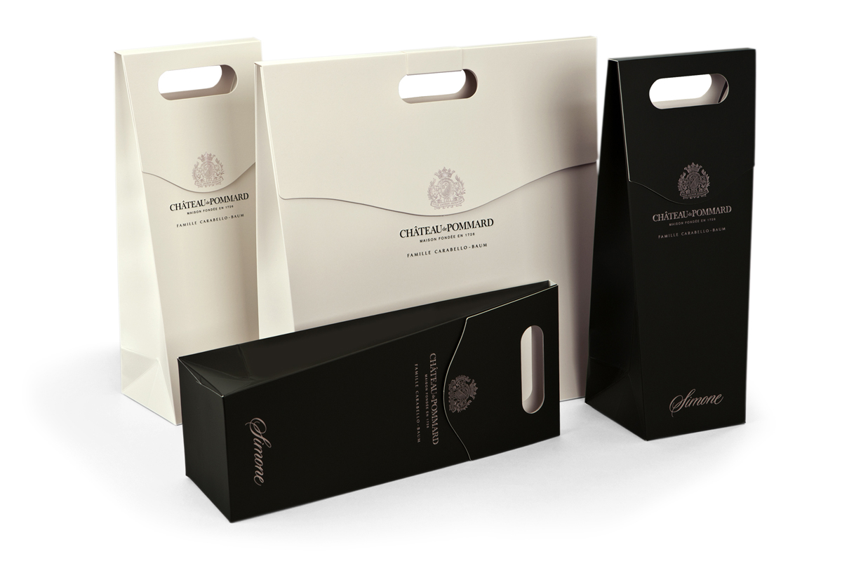custom paper bags for wine and gifts Chateau de Pommard